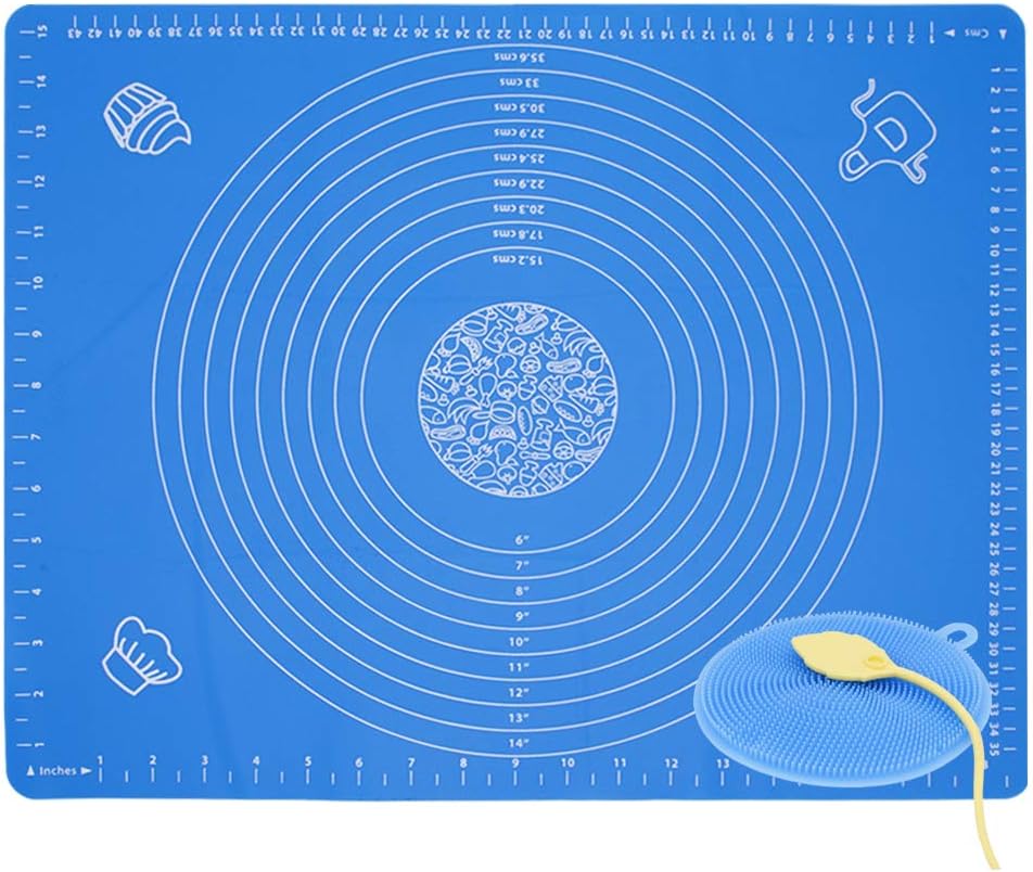 MeritChoice Silicone Baking Mats Non Stick Pastry Mat with Silicone Baking Mat for Rolling Dough