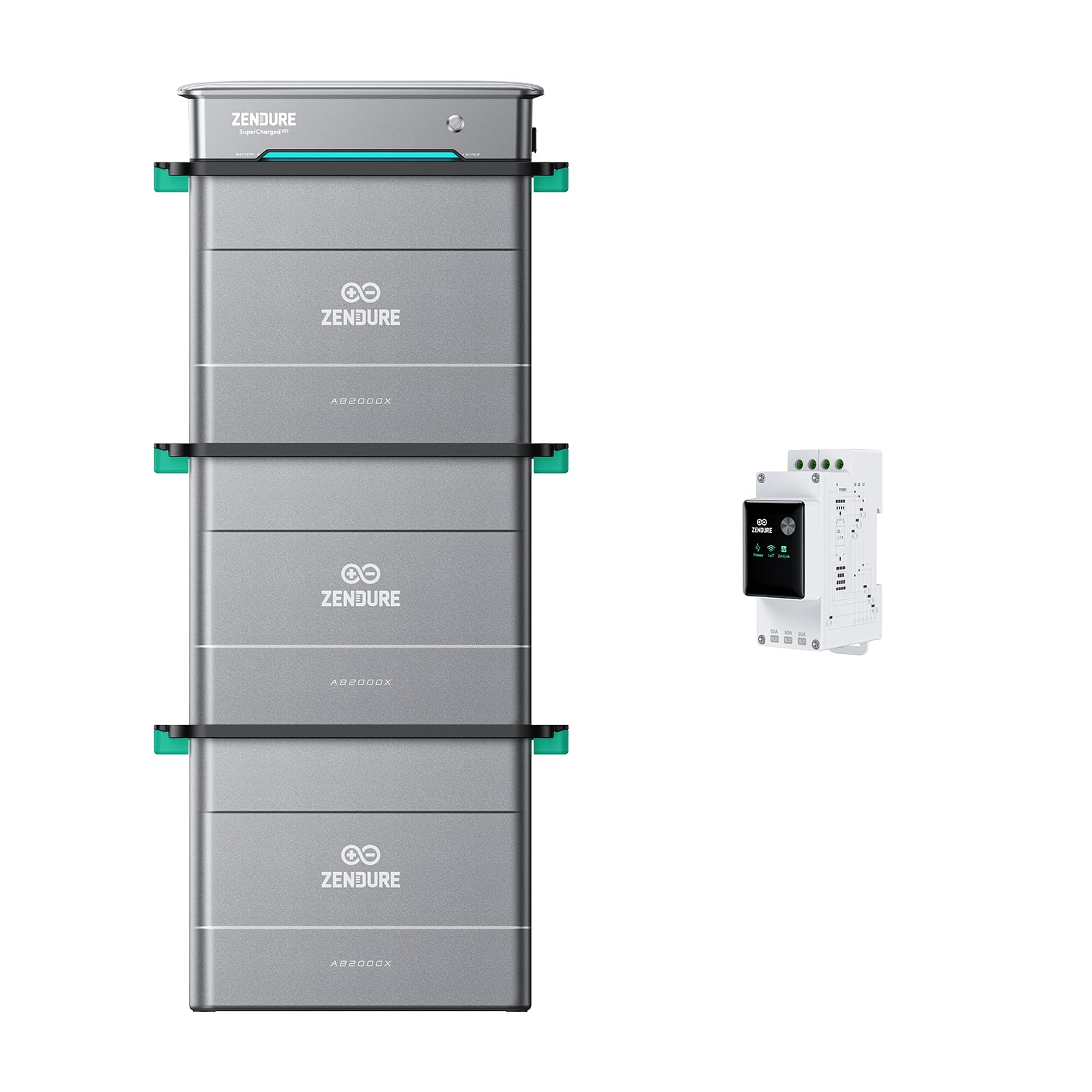 Zendure Solarflow Hyper 2000 avec AB2000X*3 5760h, Centrale Électrique de Balcon avec Entrée Solaire 1800W,...