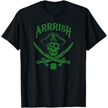 ARRRISH Irish Pirate St. Patrick's Day Argh Funny Shamrock T-Shirt