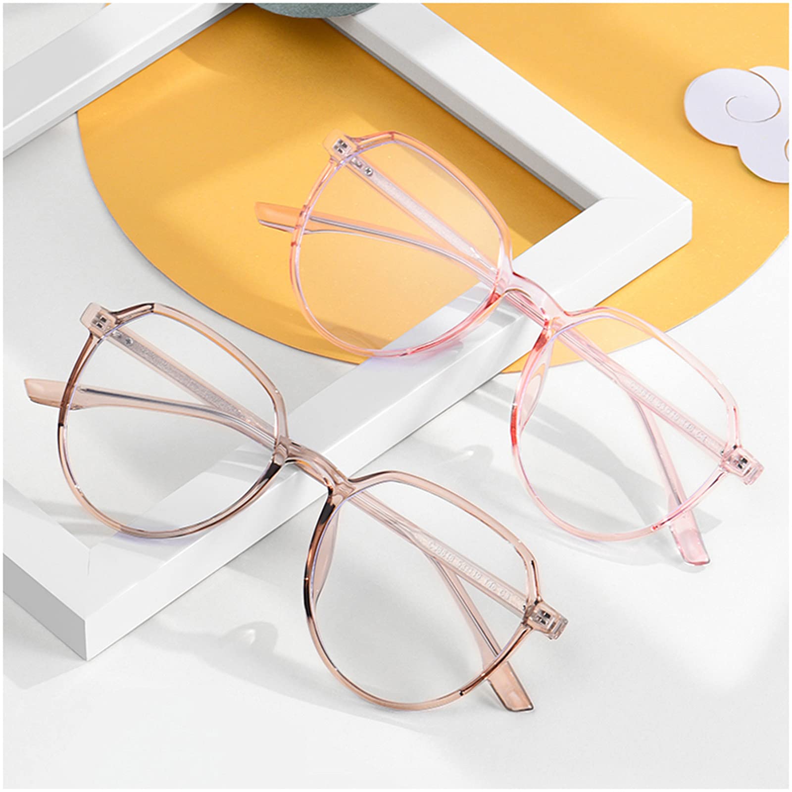 Modne Okulary Do Czytania Z Niebieskim Światłem Tr90 Dla Mężczyzn I Kobiet, Okulary Do Czytania Z Przezroczystą Oprawką, Dioptria 1,0-3,5/Brown/1.5