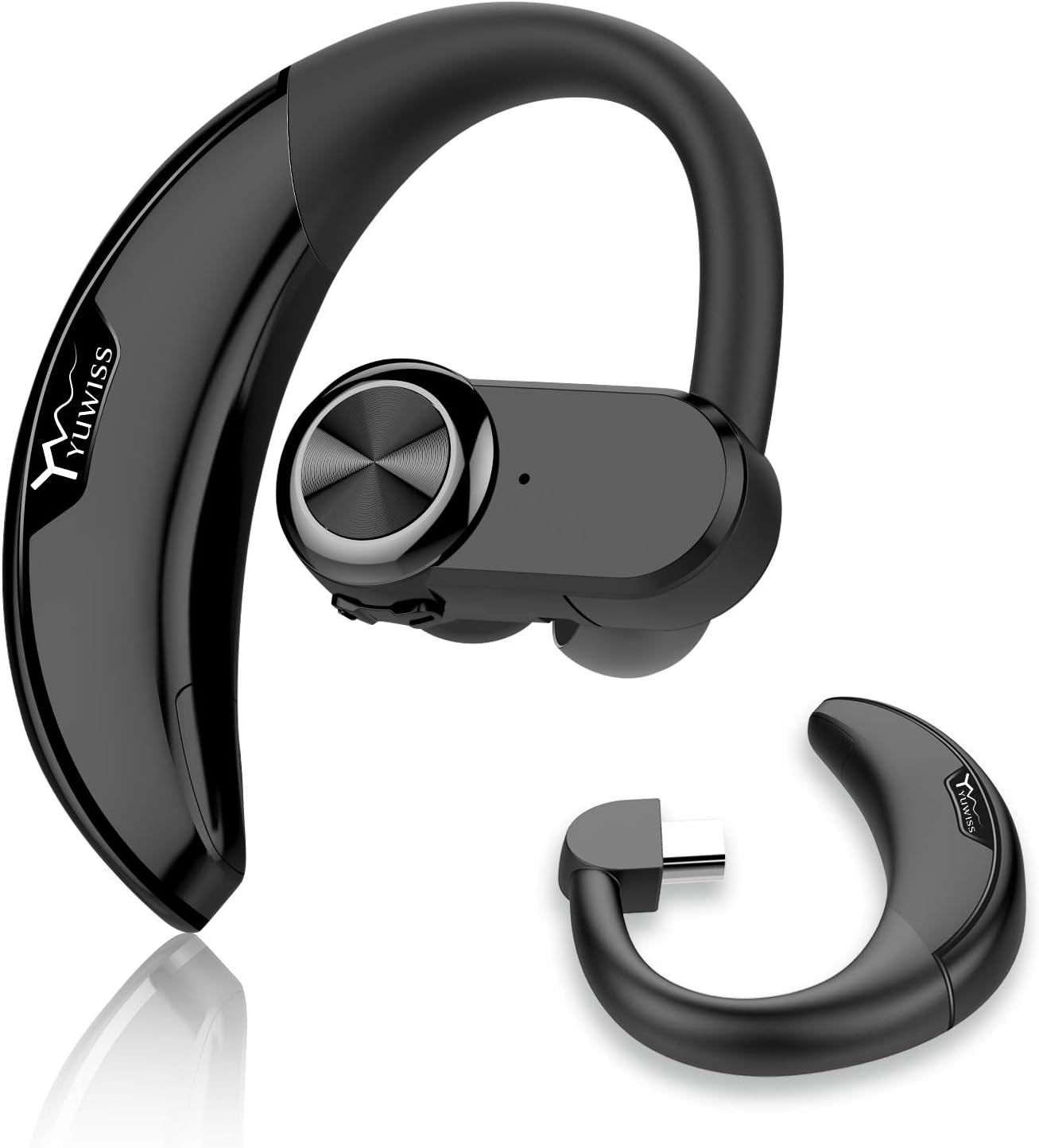 Bluetooth Headset [36Hrs Playtime, 2 Batteries, V4.2] Wireless Bluetooth Earpiece for Cell Phone Noise Canceling Car Earbuds Headphones with Mic Compatible with iPhone Samsung Android