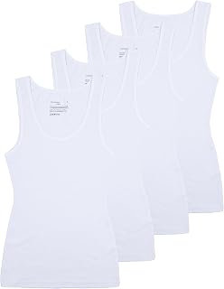 Comfneat Damen 4-Pack Slim-Fit Tank Tops Bequeme Unterhemden