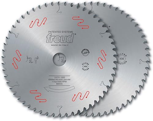 Freud LU1H10 Hoja con punta de carburo de corte fino de 11.811 in x 54T para rasgar y cortar transversal