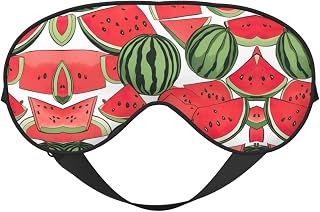Red Watermelon Eye Sleep Mask,Blackout Eye Mask for Sleeping, Comfort Sleep Eye Mask for Travel Meditation Nap