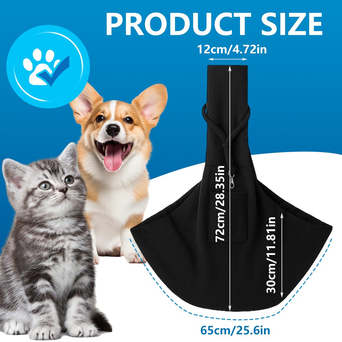 EIHI 1 Pezzo Trasportino per cani, Borsa per cani, Marsupio per cani, Zaino trasportino cane per Cane/Gatto 15 KG