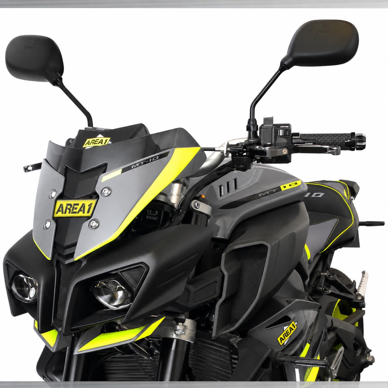 Area1 Motorroller/Motorrad Spiegel Paar E-geprüft, universal mit M8 + M10 Adapter, kompatibel mit Piaggio Vespa Gilera Sym Kymco Peugeot Malaguti REX ATU Explorer Keeway Rieju Baotian Qinqgi Niu Zero