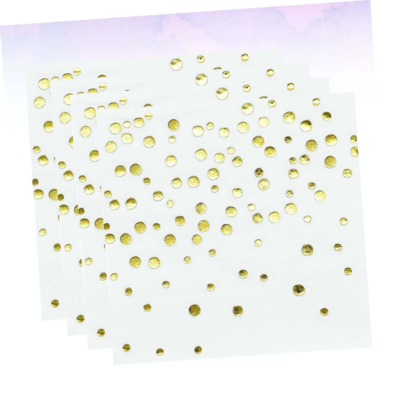 Papierservietten Goldene mit Punktmuster für Party