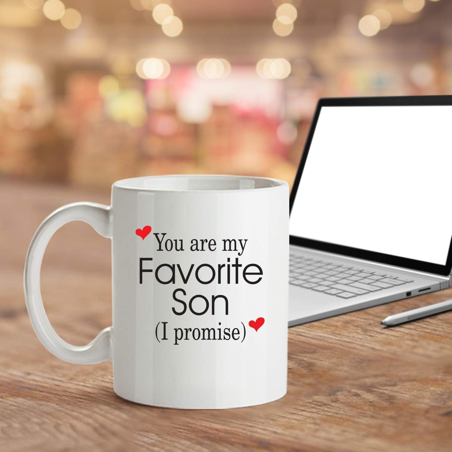 Funny Family 11oz Coffee Mug - You Are My Favorite Son - Unique Inspirational Sarcasm Humor Gift Present For Child Boy Men - Image 4