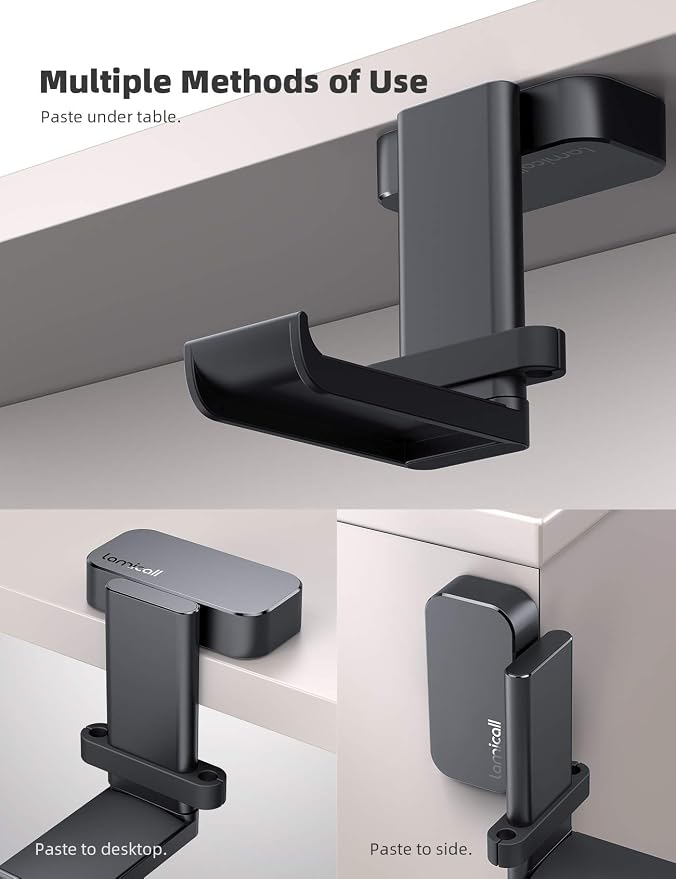Soporte adhesivo rotativo para auriculares Lamicall miniatura 6