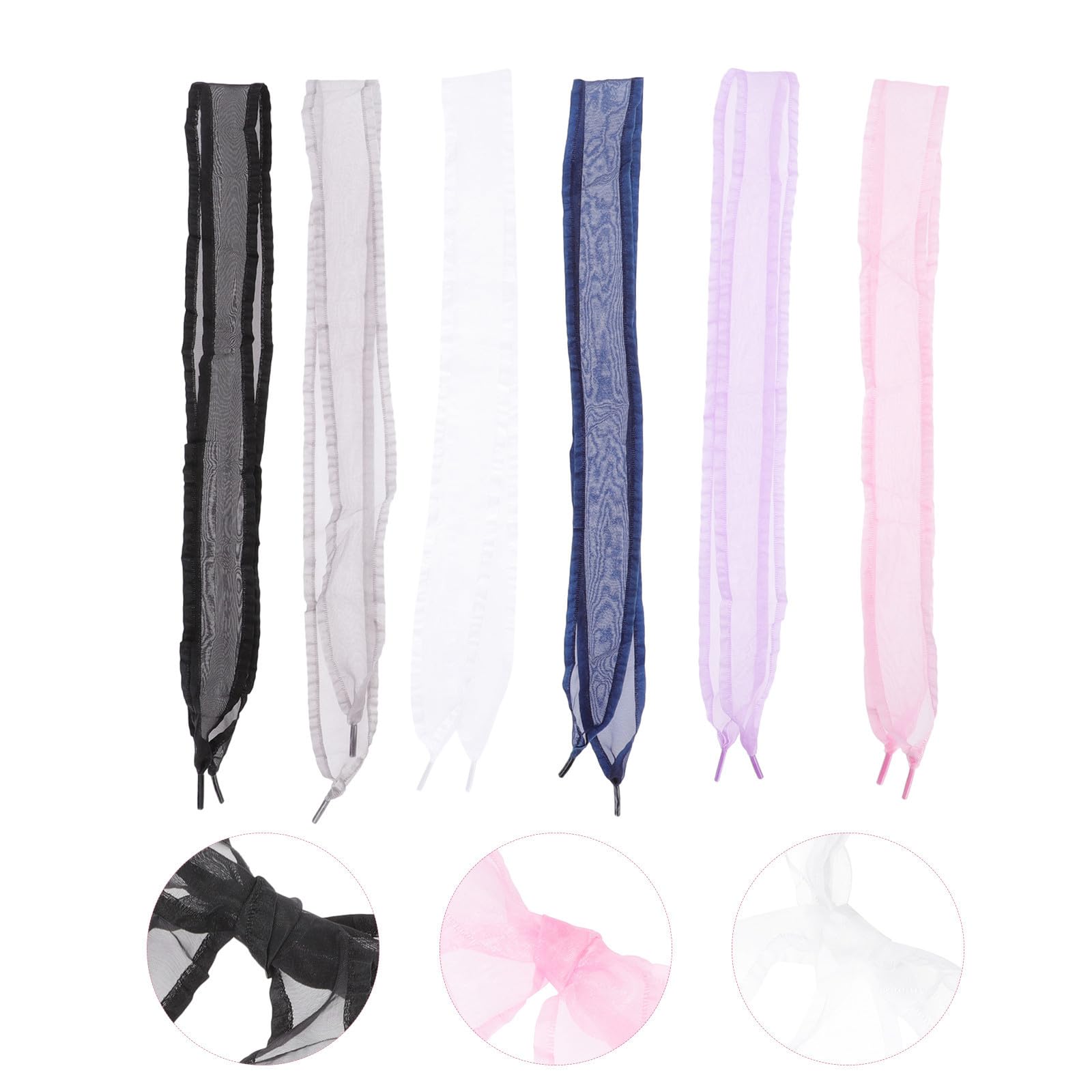 BESPORTBLE 30 Pares Cordones de Cinta de Gasa Anchos para Zapatos, 4cm