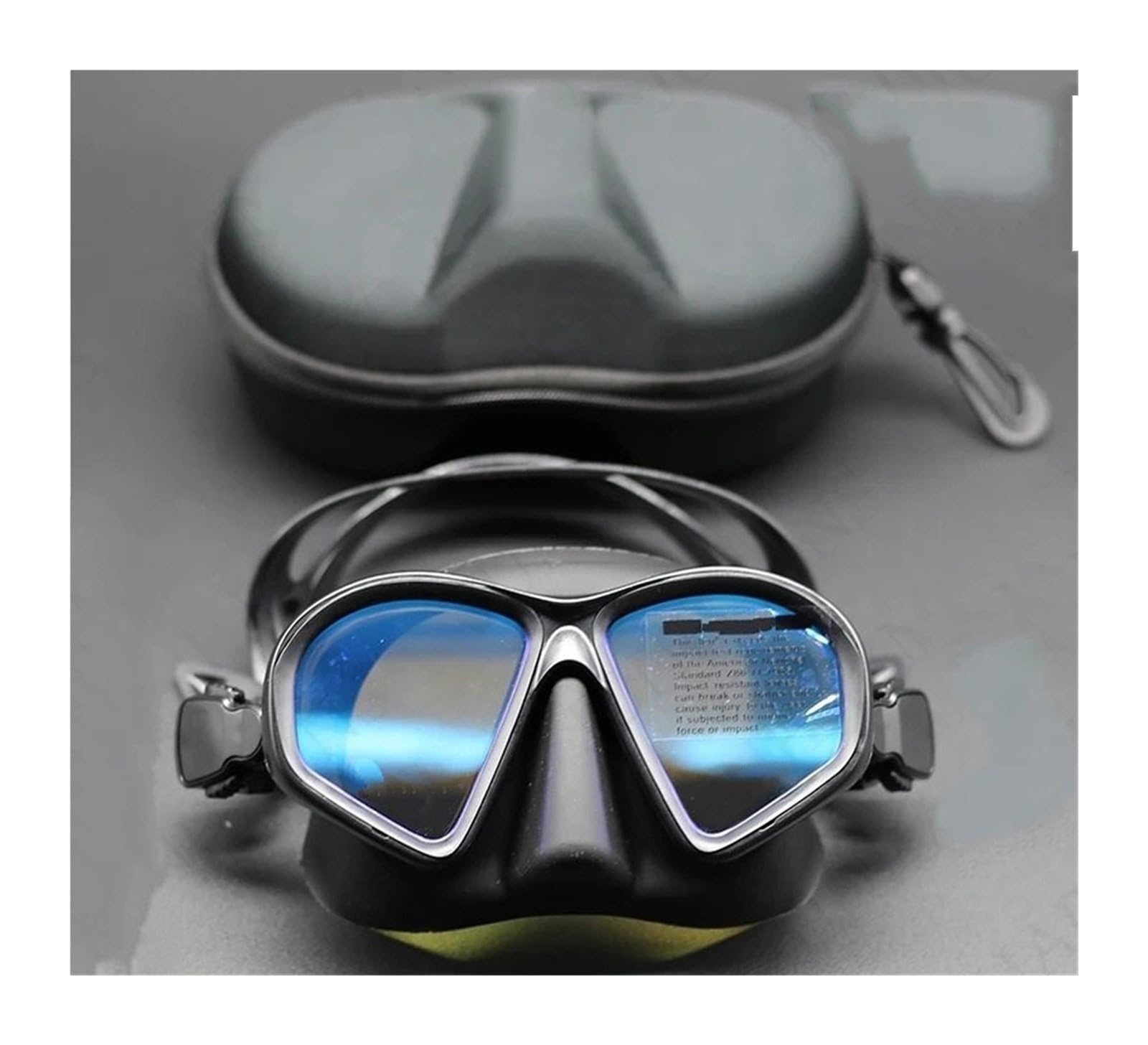 Tauchmasken Vollgesichtsmaske Freitauchmaske aus gehärtetem Glas, Schnorchelset, Faltbarer Schnorchel, Tauchmaske vom Typ J mit Kamerahalterung