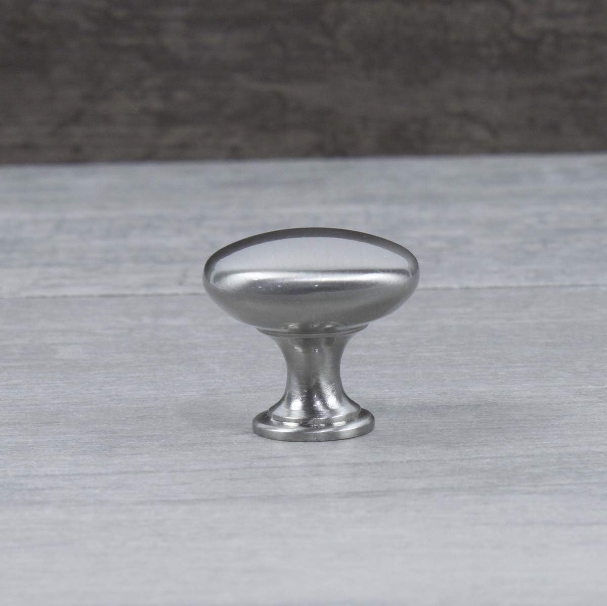 25 Pack Century Builders Choice Round Cabinet Drawer Knob, 1-1/4 Inch Diameter, Satin Nickel, 05122-15