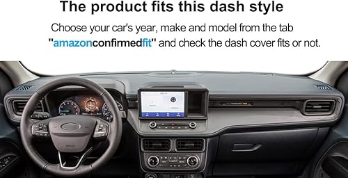 Miniatura 2 de Cubierta de salpicadero personalizada para Ford Maverick 2022 2023 2024, protector de alfombra (negro) F142