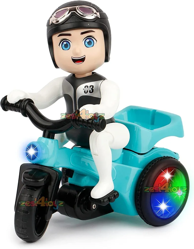 QOAL Stunt Tricycle Bump & Go 360 Degree Rotating Spot Stunt Tricycle