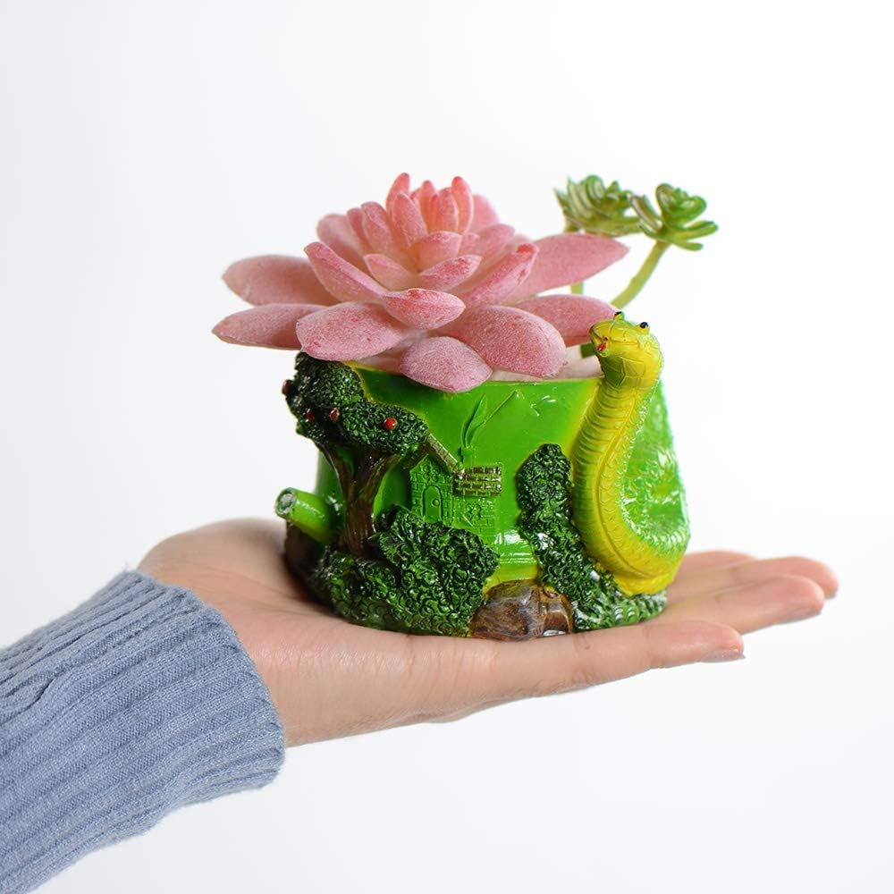3D Snake Flower Pot Mold Concrete Planter Moulds Garden Bonsai Decorating Tools