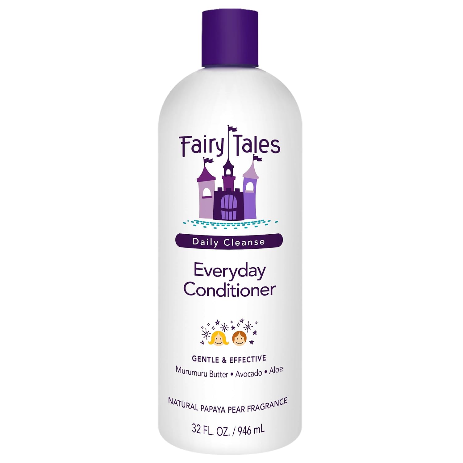 Fairy Tales Daily Cleanse Everyday Kids Conditioner - Gentle Natural Defining Conditioner, Tangle Free, Moisturizing and Hydrating Formula, Clean and Natural Ingredients - Paraben Free - 32 oz.