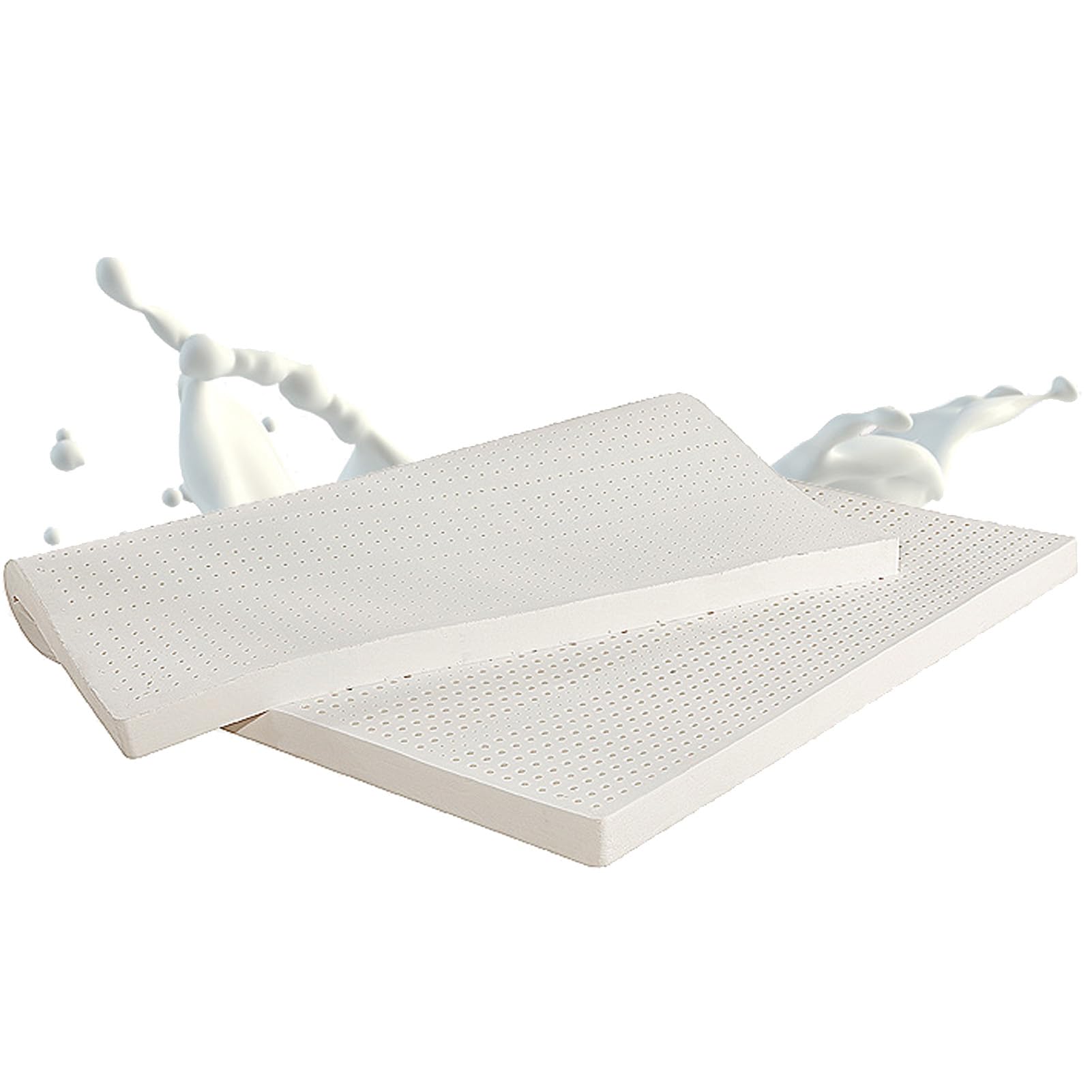 BIWKONI Green Natural Latex Mattress Topper 3 Inch Thick Single Twin Queen King Breathable Silent Elastic Relieve Pressure