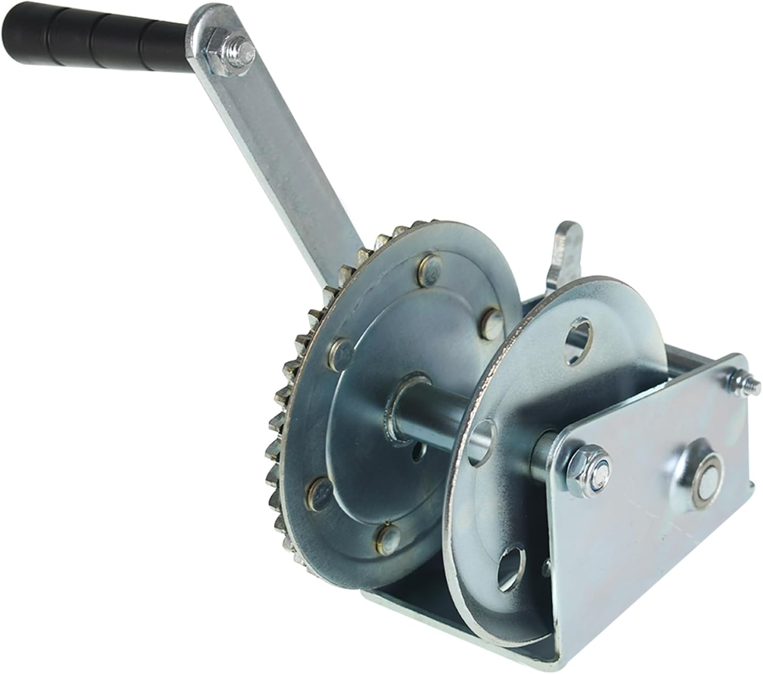 kimllier Heavy Duty Hand Winch 1100Lbs Two-Way Adjustable Boat Trailer Winch Crank Cable Gear Winch with Hook Fit for Boat Trailer or ATV