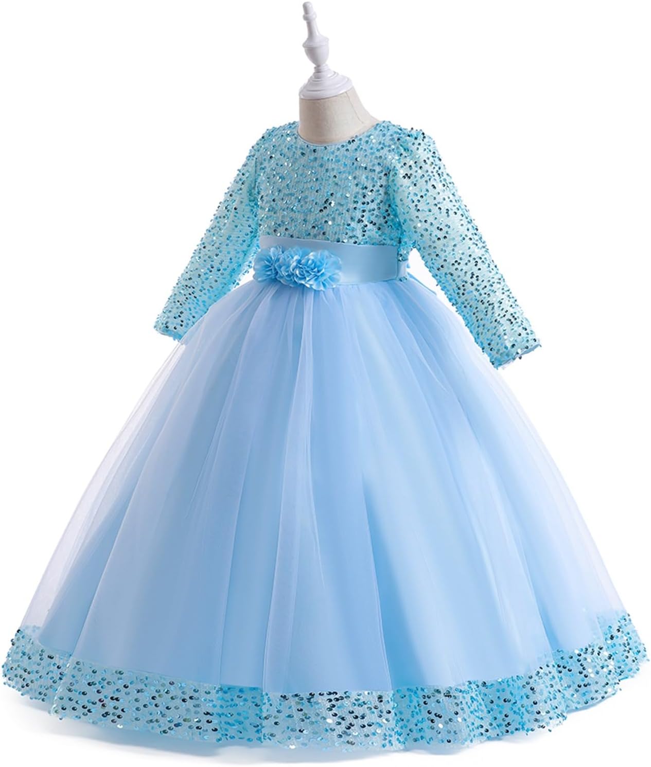 Cichic Elegant Little and Big Girls Long Birthday Party Wedding Pageant Graduation Prom Maxi Dresses 4-14Years - Image 2