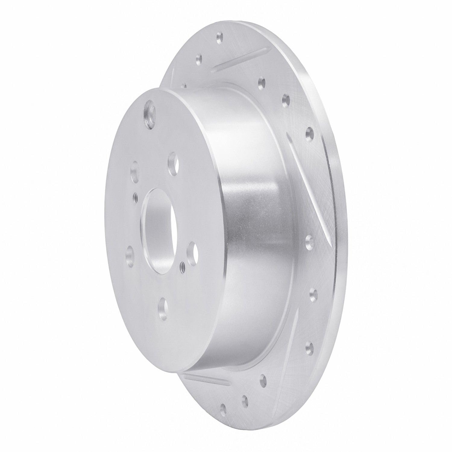 Drilled and Slotted Silver Zinc Brake Rotor 631-76069L