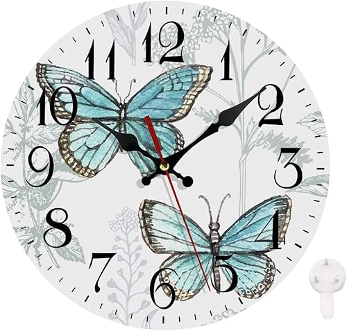 Miniatura 1 de LOKMU Reloj silencioso sin tictac de 12 pulgadas, reloj de pared redondo, decorativo para sala de estar, cocina, hogar, baño, dormitorio, oficina o