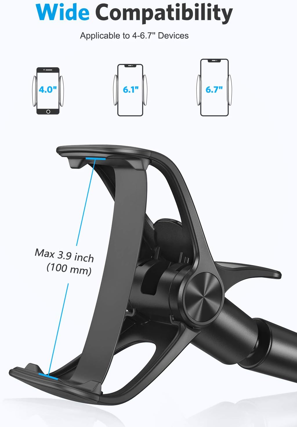 Tесh Dеаlѕ 🔥 Gooseneck Phone Holder, OMOTON Lazy Phone Stand with Flexible Long Arm and Bracket Grip for iPhone 13 Pro/12 Pro Max/X, Sumsung S20/ S10, Nintendo Switch and Other 4.0-6.7 Inch Devices, Black