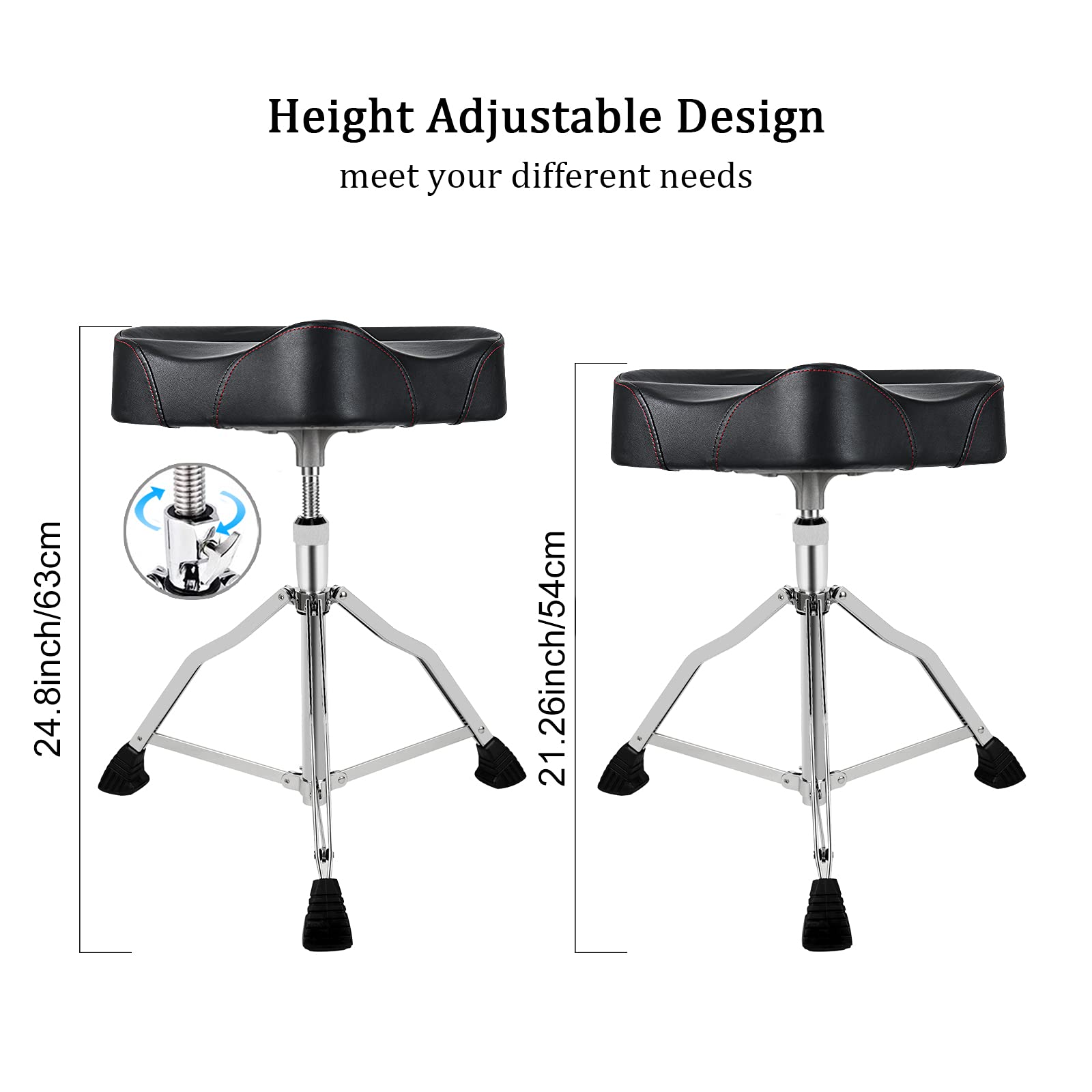 CHACHAZO Drum Throne Drum Chair with Backrest, Drum Stool with Back