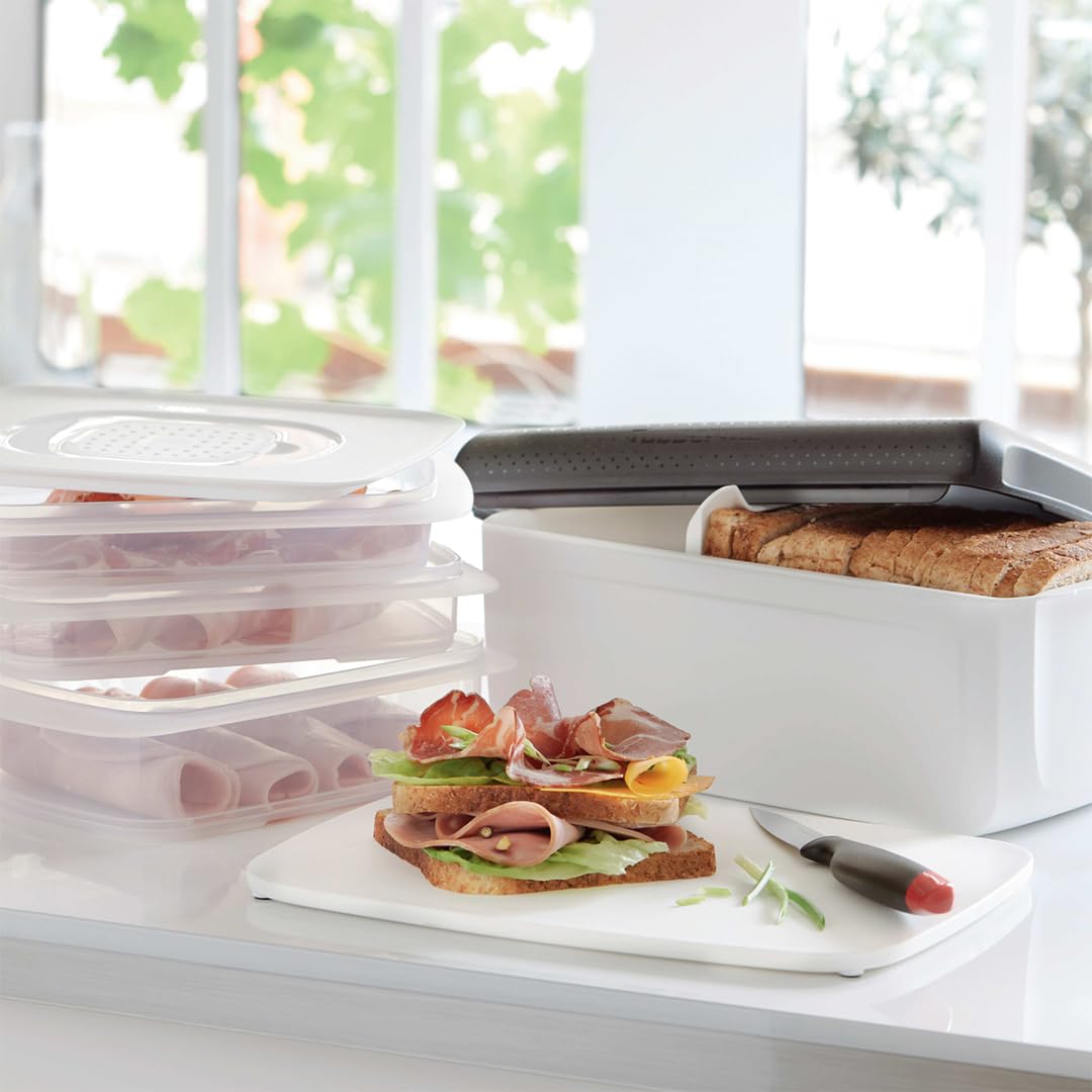 Mediashop BreadSmart - Brotkasten mit Trenner - Brotbox & Frischhaltebox für Brot, Brötchen & Gebäck - BPA-frei - hält Backwaren länger frisch & reduziert Abfälle - Brotaufbewahrung & Brotbehälter