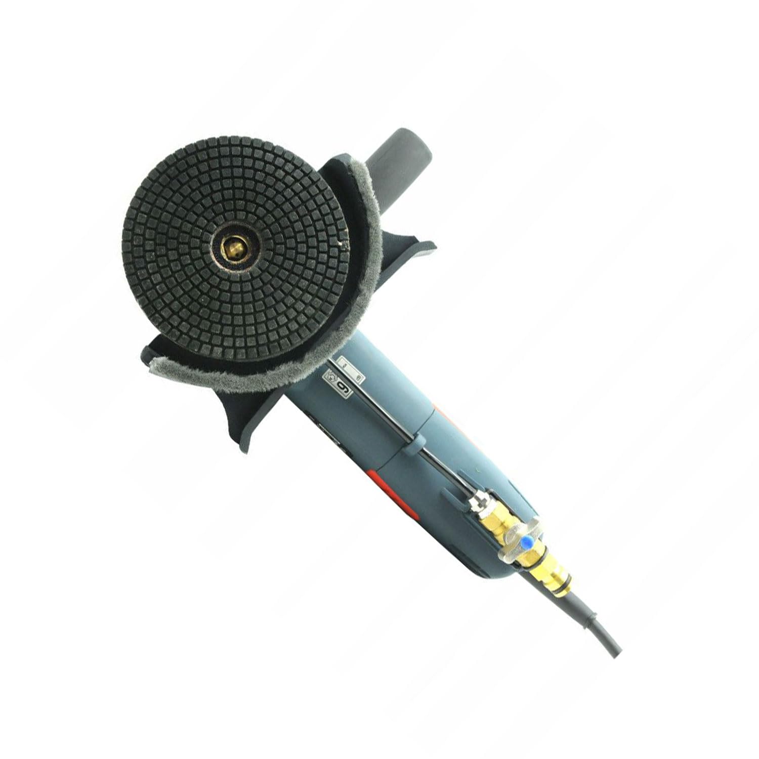 Bass Polska Ponceuse à pierre humide et polisseuse 1100 W 125 mm avec réglage de la vitesse 400-2100 tr/min Disjoncteur PRCD pour marbre, granit et béton