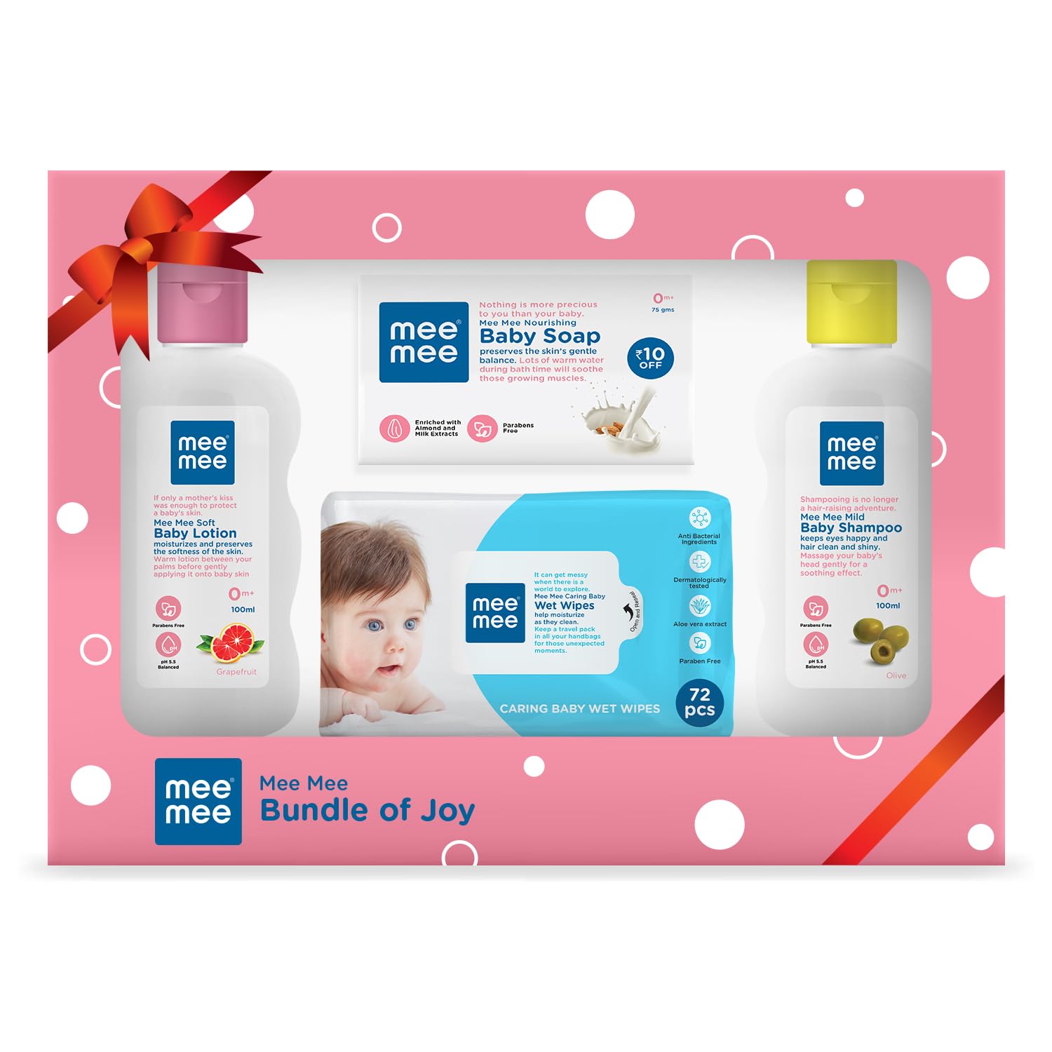 Mee Mee Baby Bundle of Joy Gift Set (Gift Pack of 4)