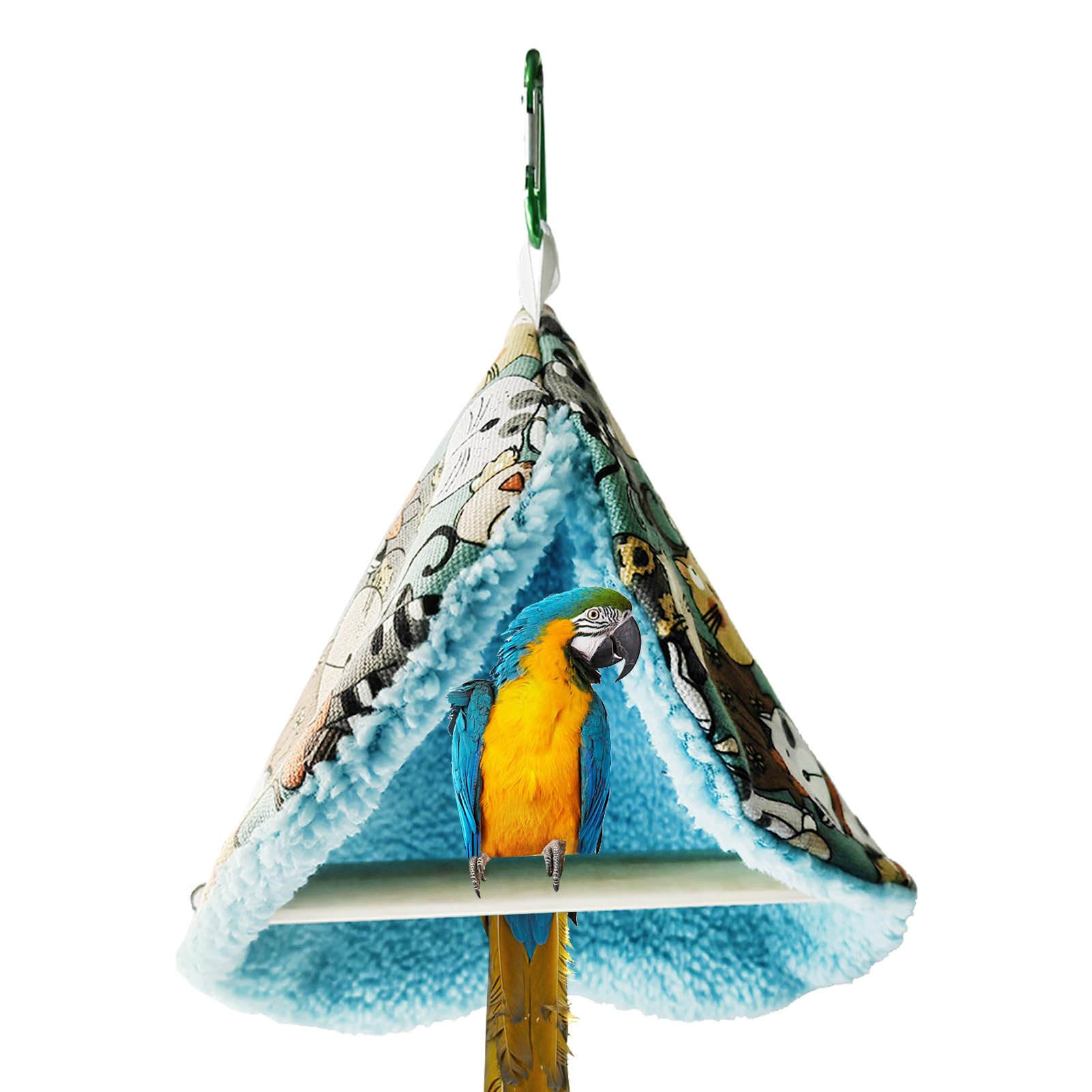 Bird House for Cage, Winter Hang Hammock Finch Cage with Perch, Bird Cage Accessories, Parrot Habitat Cave Hang Tent, Bird Nest Snuggle Hut for Hamster Parrot Macaw Budgies (B)