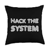 Cool Hack The System for Programmers and Hackers Throw Pillow