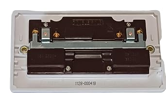 DOUBLE SOCKET AND 35mm PATTRESS BACK BOX, 2 GANG CURVED EDGE, WHITE, STYLISH AND ROBUST, DOUBLE POLE, sl410
