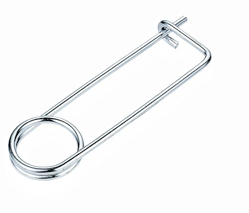 Miniatura 2 de Broche de acero con forma de chaveta de seguridad, pasador de resorte, broche de bloqueo rápido para enganche de jardín (tamaño 0.248 x 4.803 in, 2