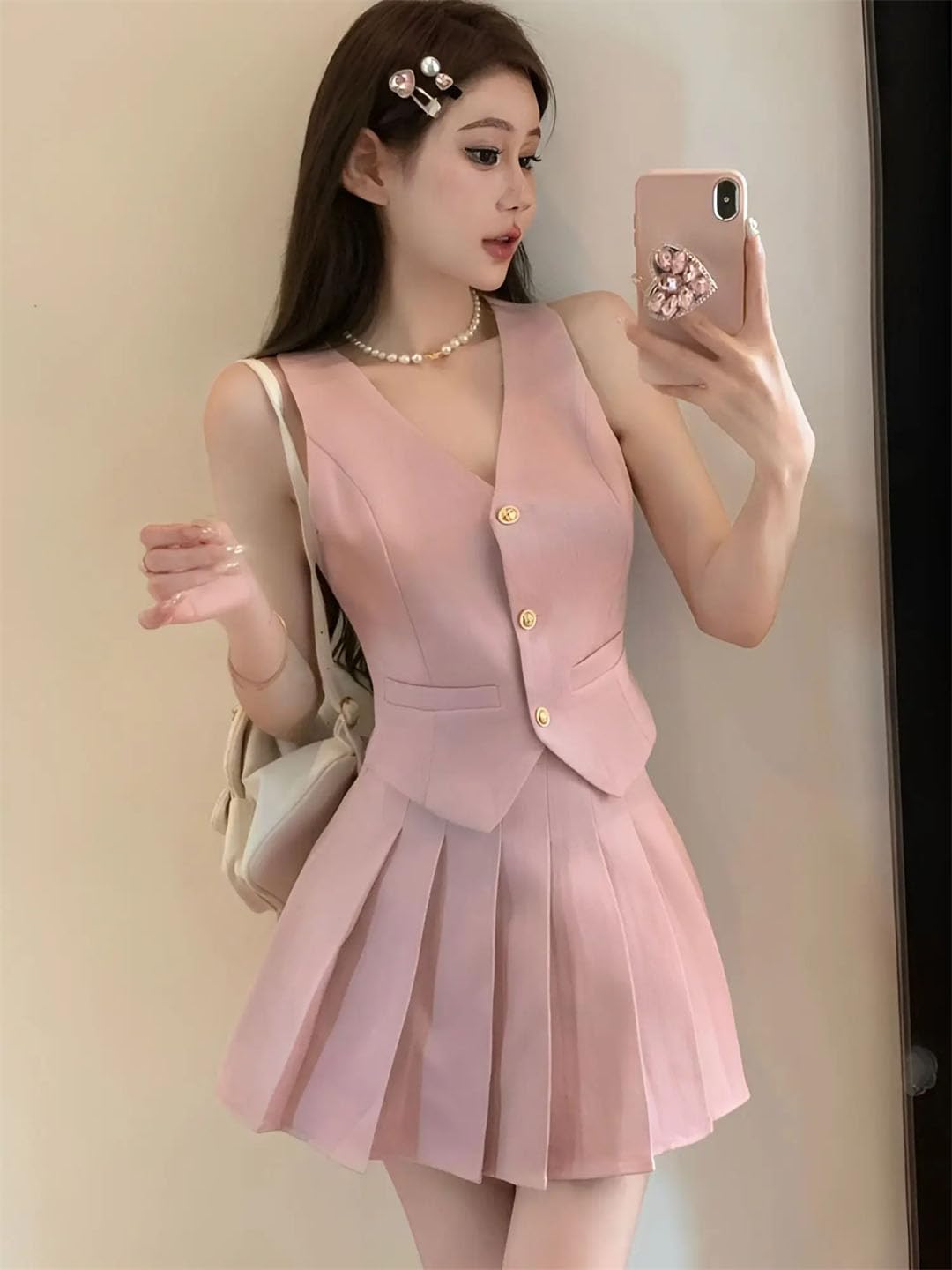 Women's Style Single Breasted Vest Two Piece Suit