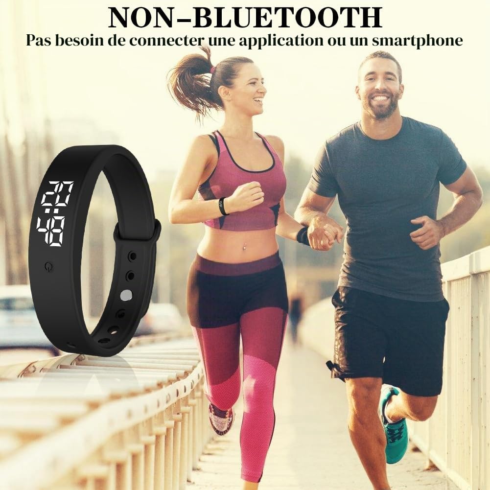 Réveil à Vibration en Bracelet, Réveil Silencieux pour Enfants et Adultes, Montre de Dressage Pot, Rappel de Boisson, Rappel de Médicament