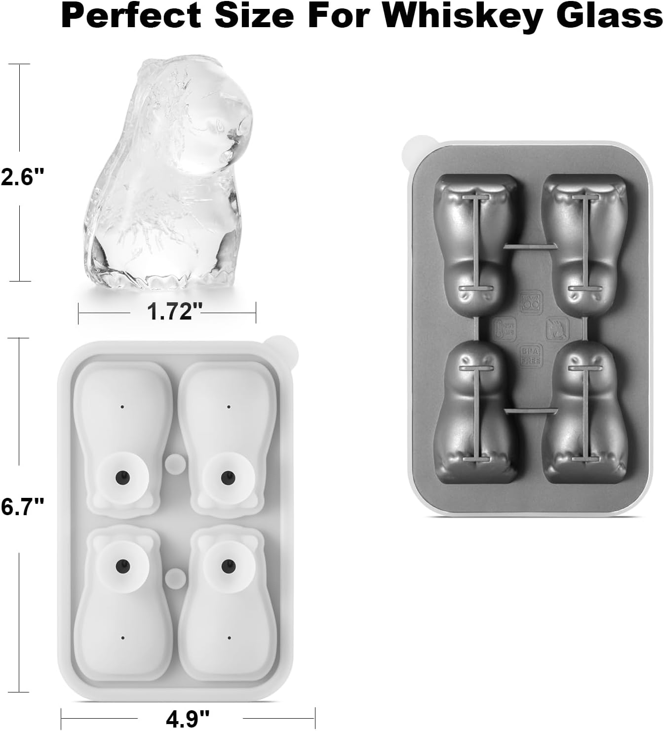 Condition photo showing Brand New for nax caki 3d capybara ice cube mold fun shapes, capybara gifts for women & capybara lovers, cute large craft ice mold, big capybara ice cube trays for whiskey cocktails bourbon