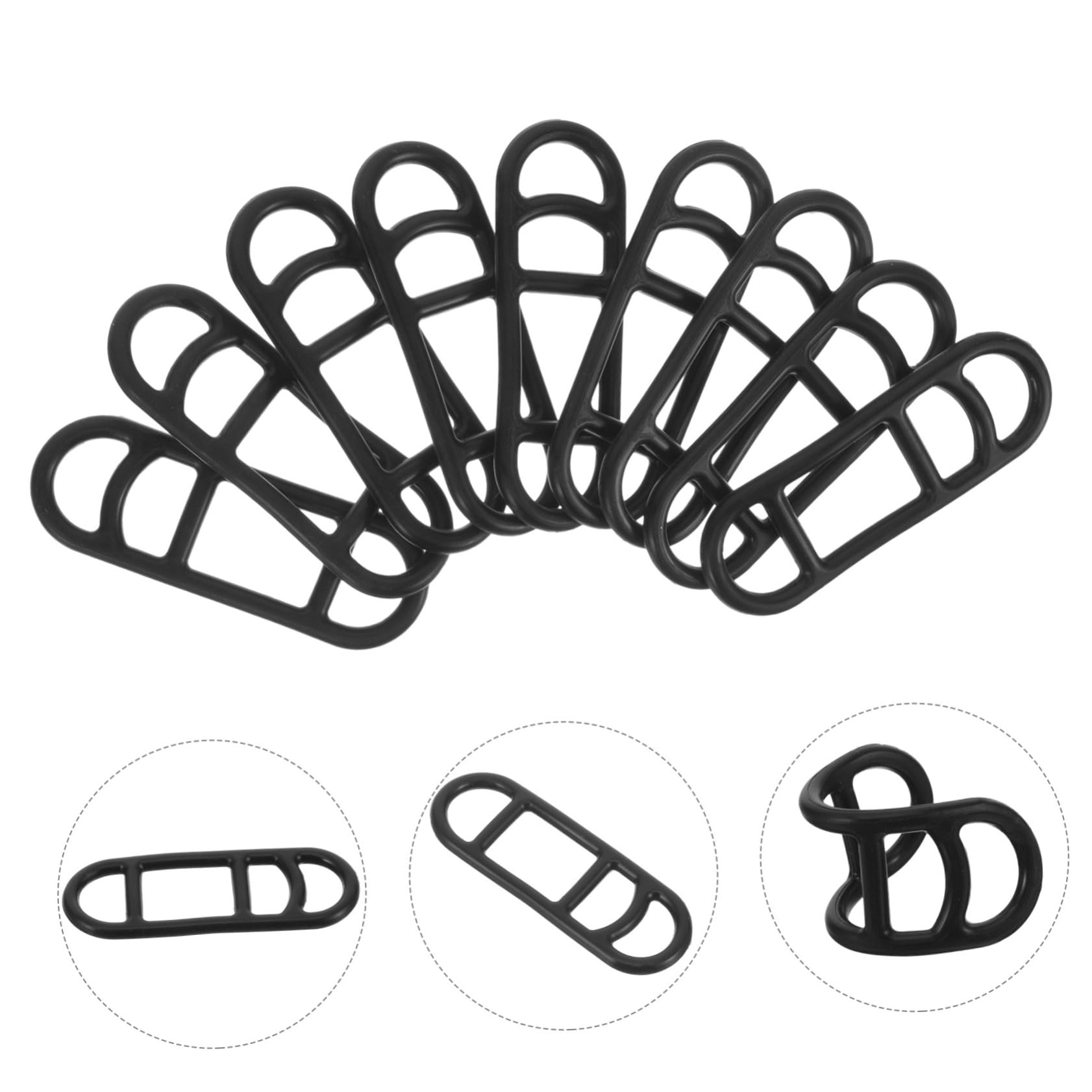 BESPORTBLE 10pcs Bike Lamp Strap Mount for Front and Rear Lights Lightweight Easy to Install Compatible with Bicycles for Night Riding and Safety