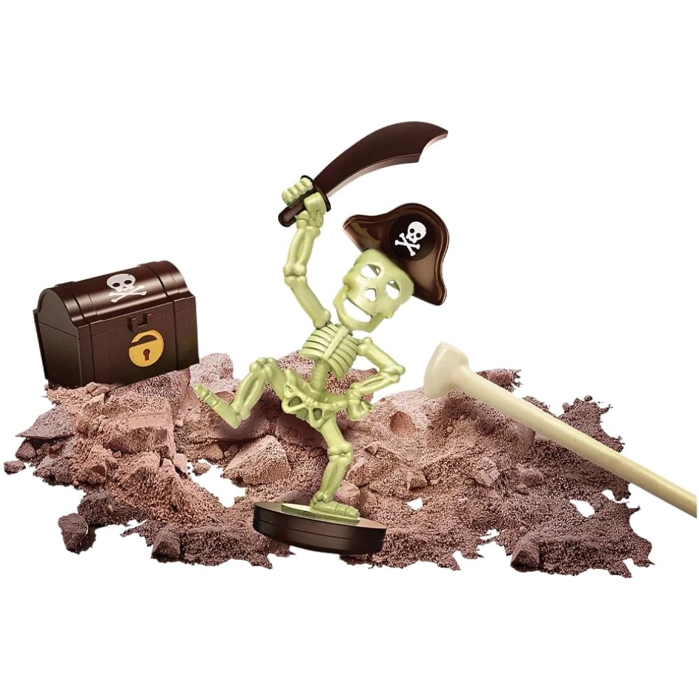 4M KidzLabs Dig a Glow Pirate for Kids, Gold - Image 2