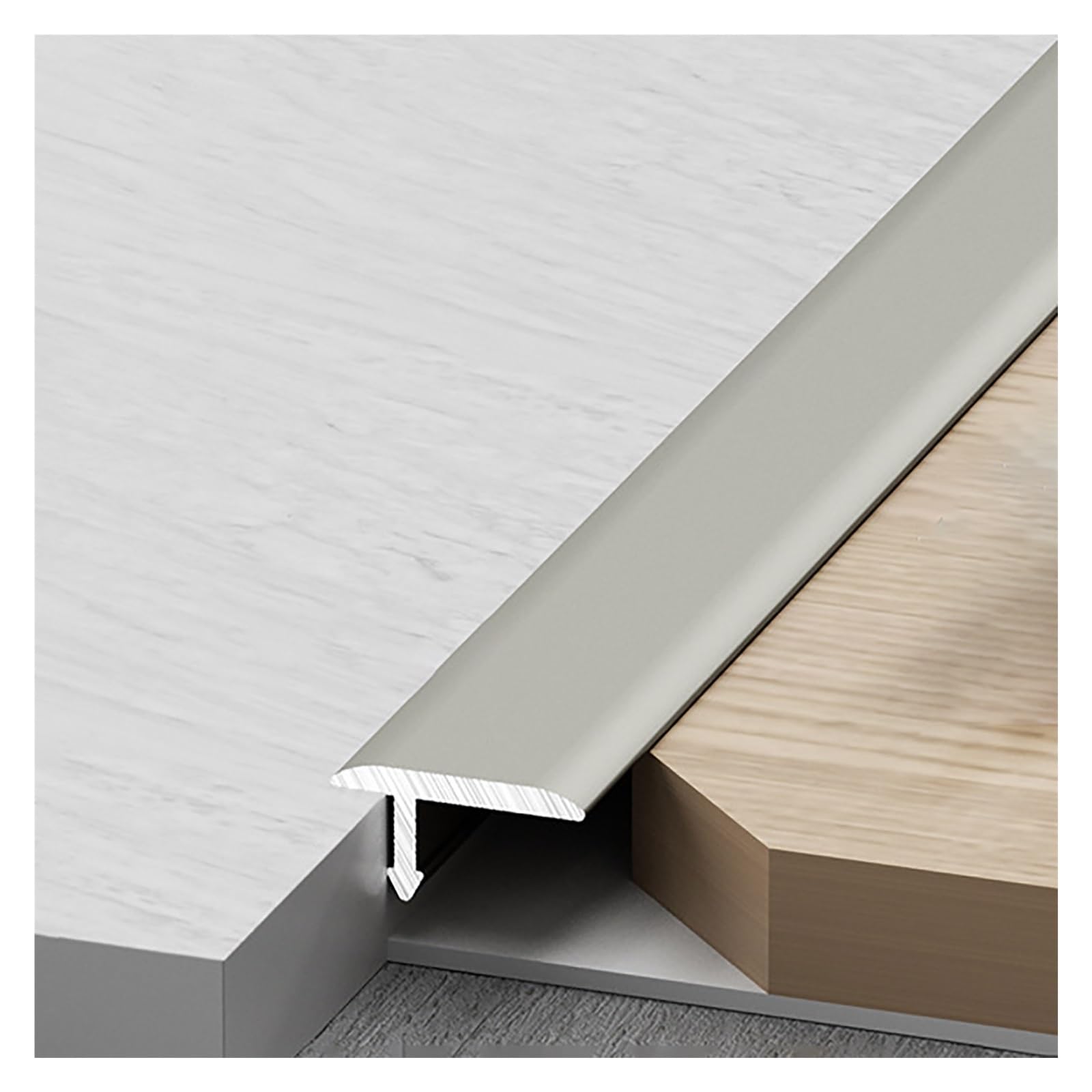 90cm Aluminum Alloy Floor Transition Strip - Seamless Gap Cover for Tile to Wood Doorways & Uneven Surfaces Waterproof Rust-Resistant Cuttable Green (24mm)