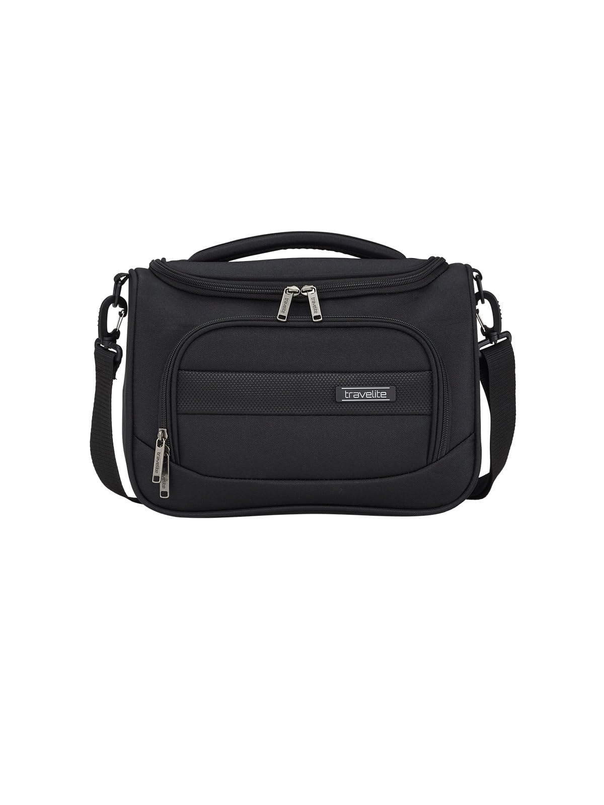 Travelite Handgepäck Kulturtasche Weichschale, Serie CHIOS, Beautycase mit Organizer -und Aufsteckfunktion, 33 cm, 12 Liter