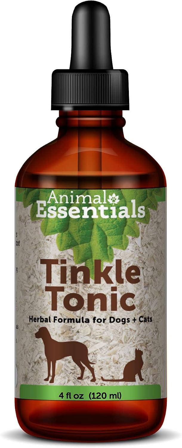Animal Essentials Tinkle Tonic Herbal Formula for Healthy Urinary Tract in Dogs & Cats, 4 fl oz - Made in the USA, Alcohol Free