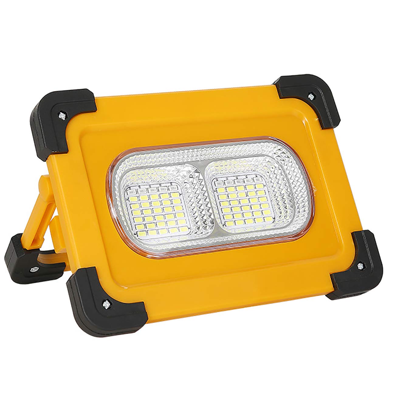 WAJECT LIGHTING LED Work Light Solar USB Rechargeable 80W 4800LM Portable Waterproof 70LED Flood Light for Outdoor Camping Car Repairing Job Site Lighting & Emergency SOS (80watts)