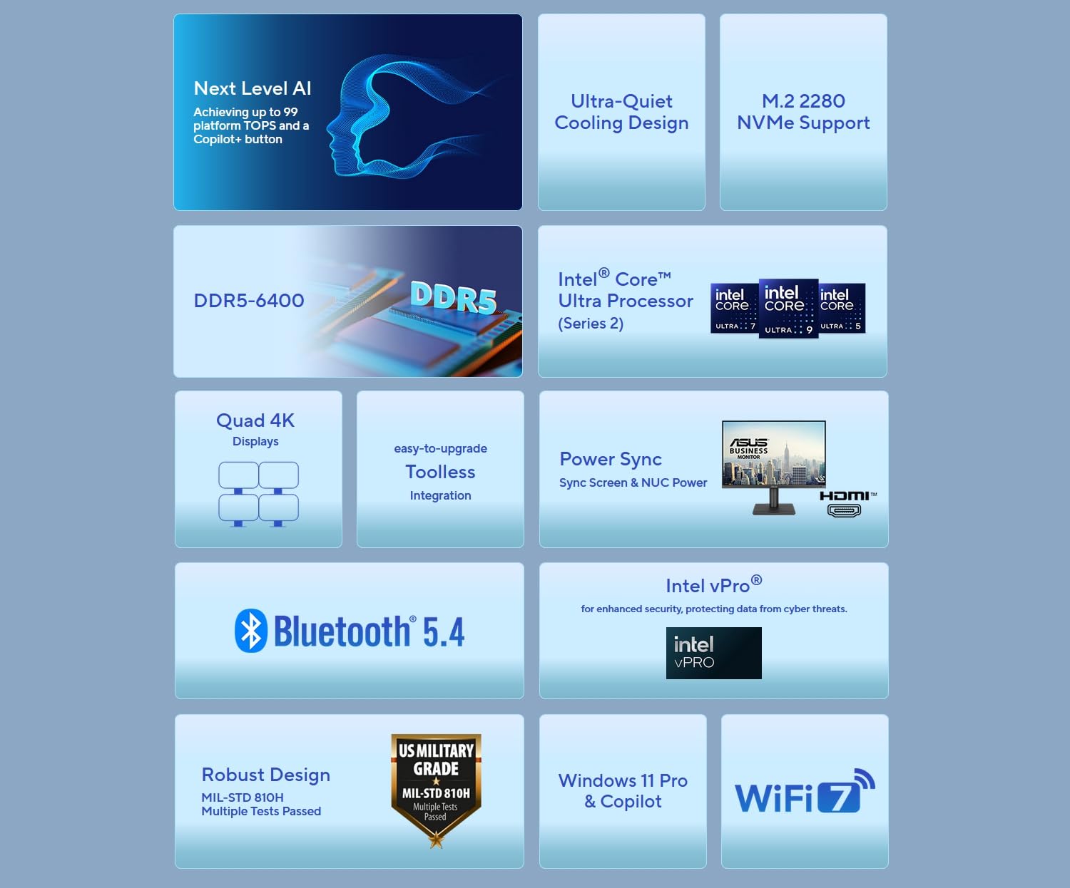 NUC 15 Pro+ NUC15CRSU9 - Elegante mini PC con processore Intel Core Ultra 9, grafica ad arco, Dual HDMI, Thunderbolt 4, ideale per lavoro, giochi e creatività (Barebone NO RAM, SSD, OS)