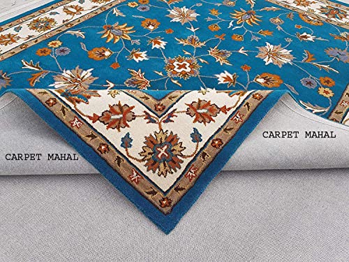 Image of Carpet Mahal Export Quality Handmade Tuffted Pure Woollen Carpet for Living Room Bedroom Size 8 x 11 feet (240X330 Cm) Color-Multi