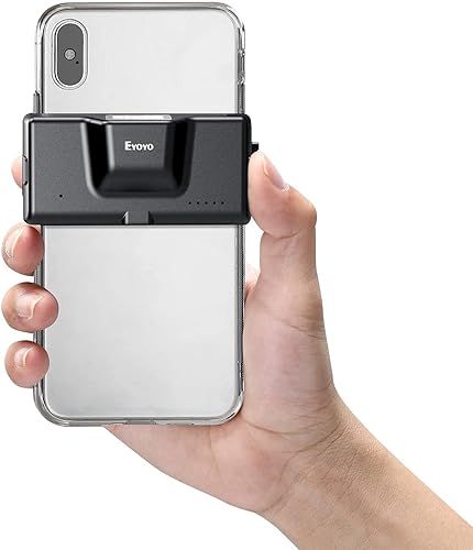 Eyoyo Escáner de código de barras Bluetooth QR 2D, mini escáner de código de barras de teléfono inalámbrico con clip trasero para lector de código
