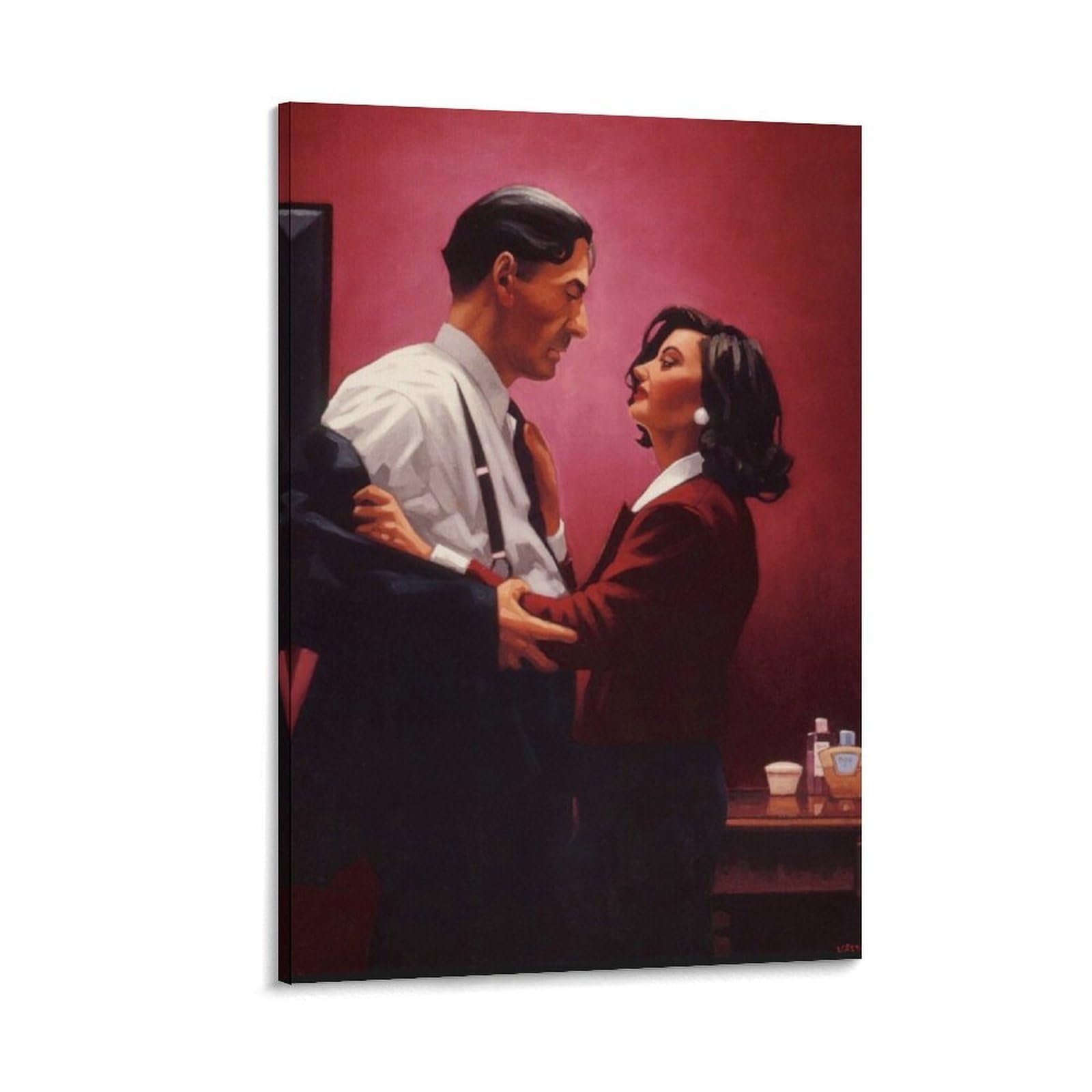 Love Story by_Jack_Vettriano Wall Art Prints Poster (3) Canvas Wall Art Decorative Bedroom Modern Home Print Picture Artworks 08x12inch(20x30cm)