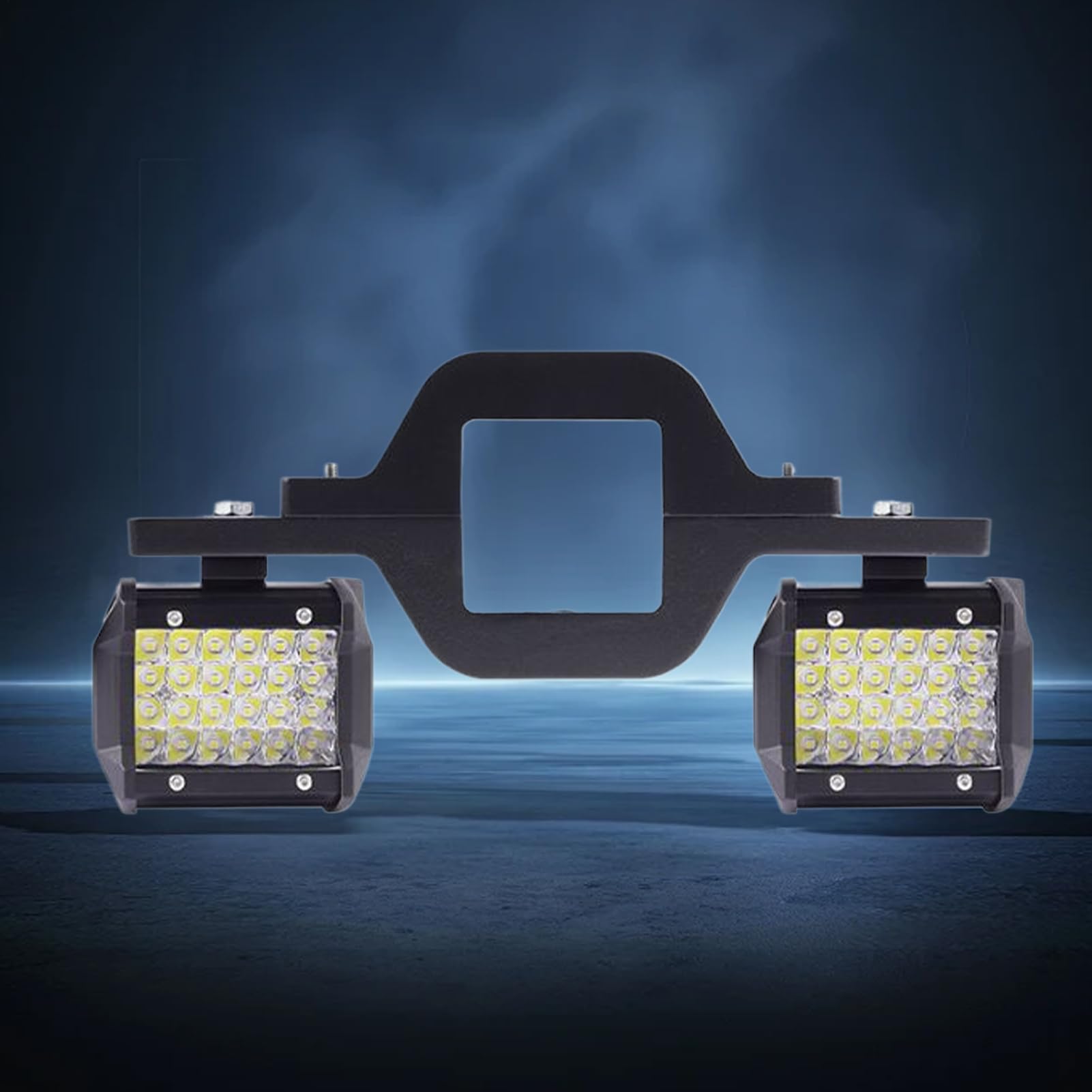 Feux Pods,Éclairage LED avec Support d'Attelage pour Remorque - Bandes Étanches Antipoussière avec Fixations d'Attelage Accessoires Auto pour Conduite Extérieure