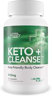 Pro Divinity Labs Keto + Cleanse - Premium Keto Friendly Body Cleanser with Plant Based Ingredients to Promote Whole Body Health - Support Reduced Bloating & Gut Health with Additional Probiotics