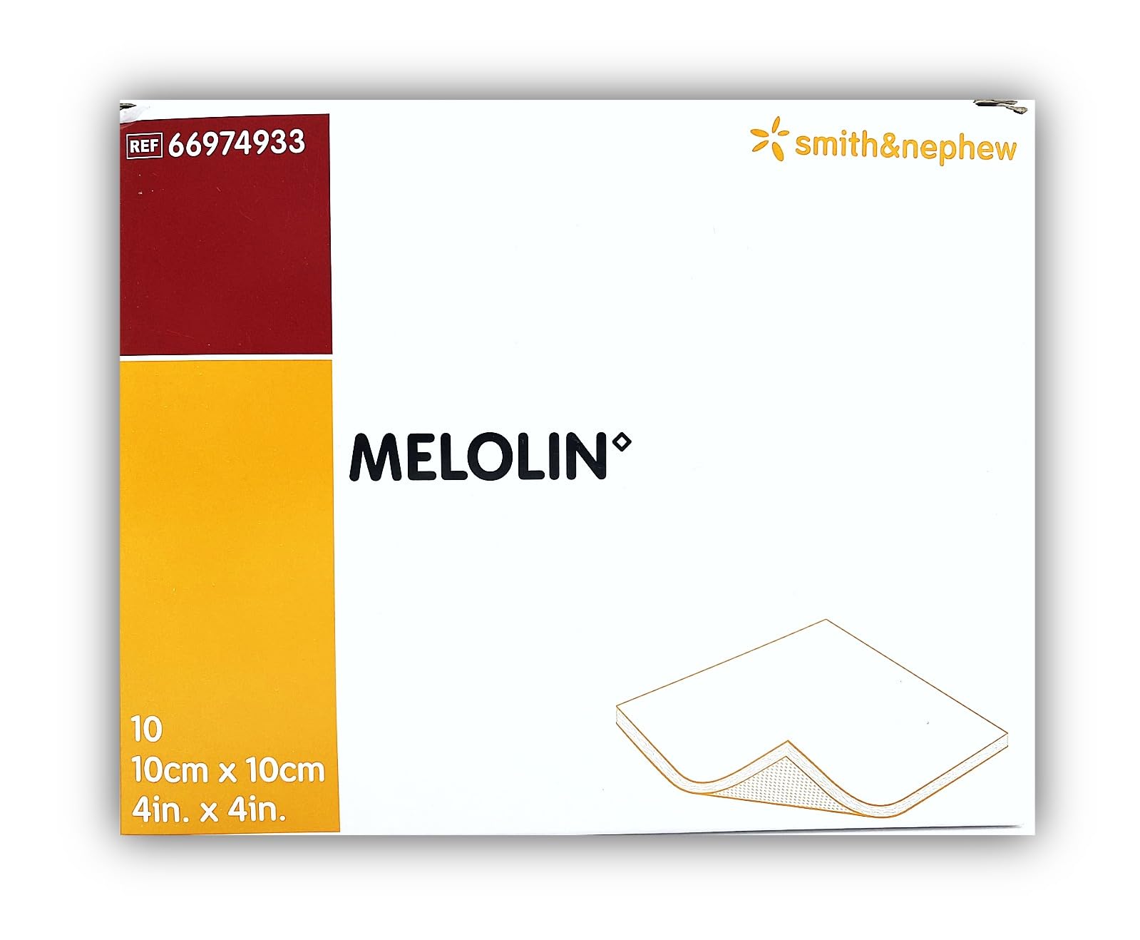 Melolin 10 x 10 cm nakładki na rany, sterylne, 10 szt.